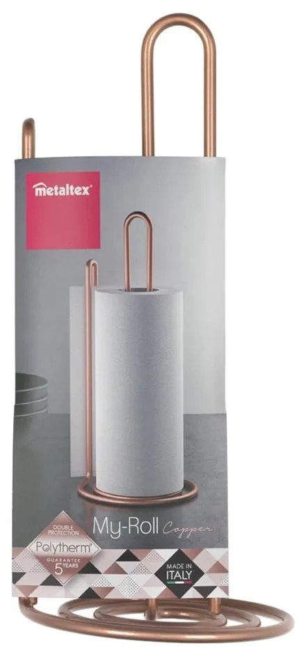 Стойка за хартиени кърпи от мед My Roll - Metaltex