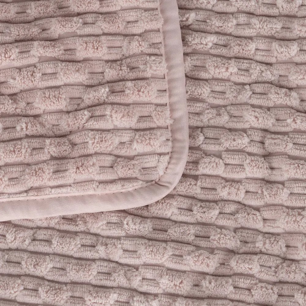 Розово капитонирано покривало за легло 180x260 cm – Ixia
