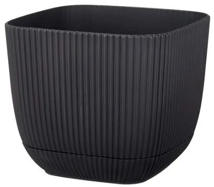 Horecano - Квадратна саксия №3 - 15x15xh13cm 1.8L АНТРАЦИТ (G-383-A)