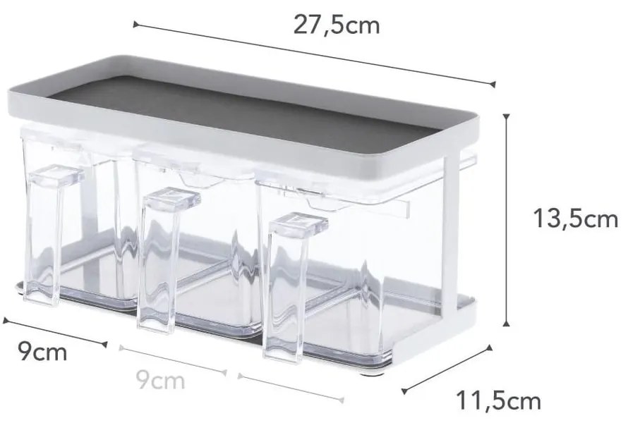 Кутии в комплект 3 бр. за брашно/за насипни храни Tower – YAMAZAKI