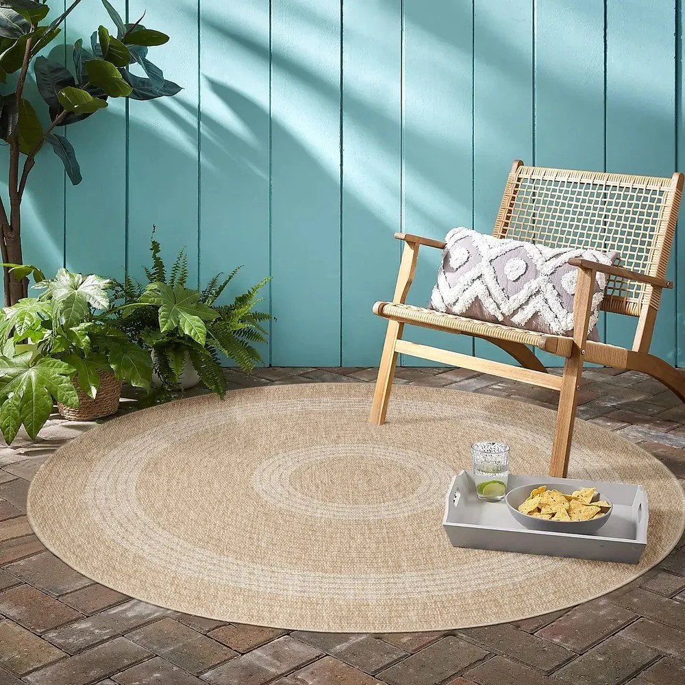 Бежов кръгъл външен килим ø 160 cm Comilla – Ayyildiz Carpets