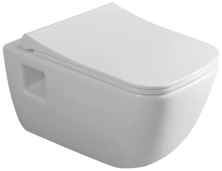 Bruckner - Висяща Rimless тоалетна WALTER керамика/бяла