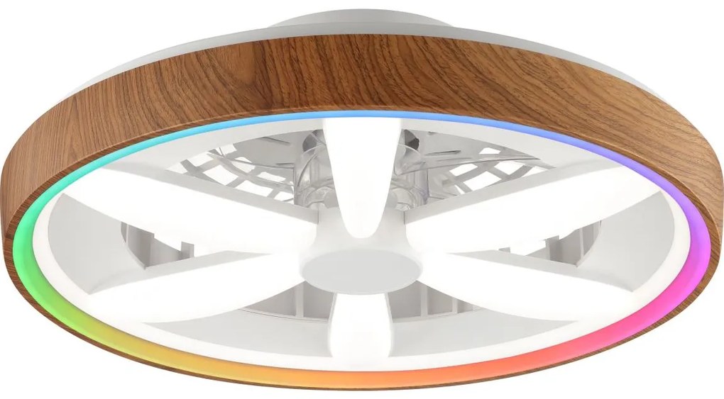 Brilliant - LED RGBW Димируем вентилатор за таван GAIANO LED/24W/230V + д.у.