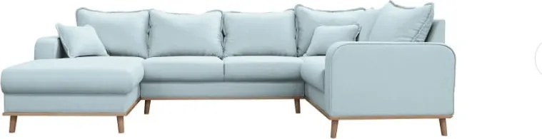 Светлосин ъглов диван (ляв ъгъл) Beata - Ropez