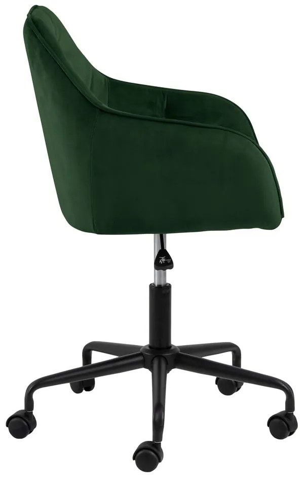 Зелен офис стол с кадифена повърхност Brooke - Actona