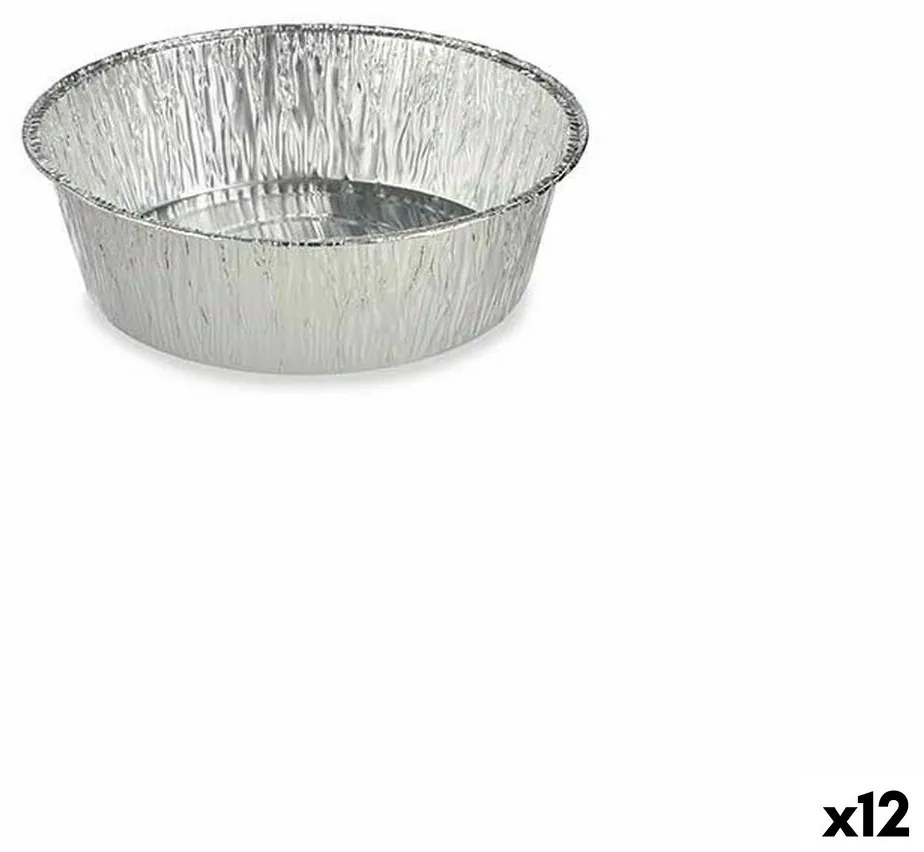 Комплект Кухненски Фонтани за еднократна употреба Кръгъл Алуминий 25 x 8 x 25 cm (12 броя)