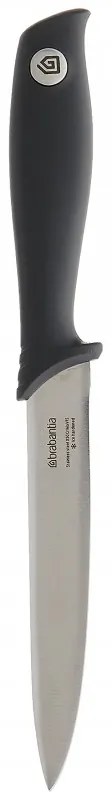 Нож за белене Brabantia Tasty+ 1001166, 9 см, Закалена стомана, Устойчив на надраскване и корозия, Тъмносив