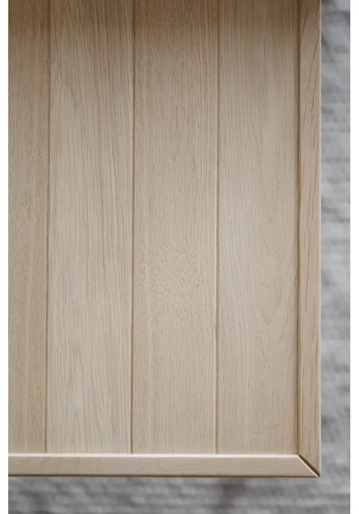 Масичка за кафе с дъбова дървена плоскост в естествен цвят ø 80 cm Deerfield – Rowico