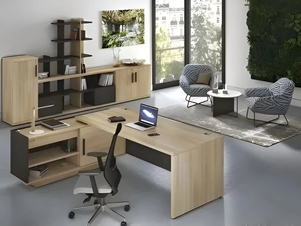 Ъглово бюро Marbrand-Left-Fusiko-Mavro-Дължина:200cm