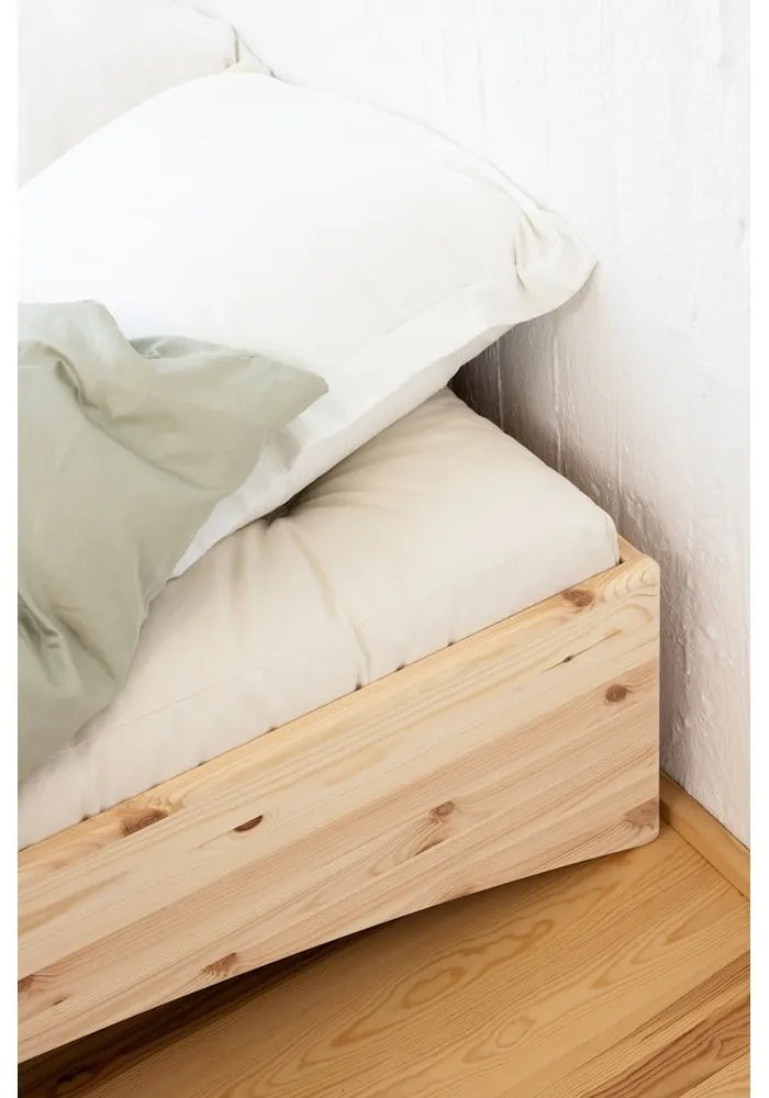 Двойно легло от масивен бор без табла в естествен цвят 180x200 cm Orbit – Karup Design