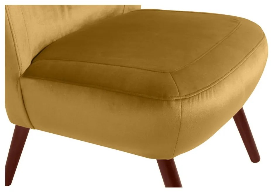 Жълт фотьойл Кадифе Sari - Max Winzer