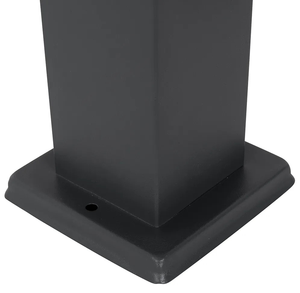 Външна лампа тъмно сива 45 см с гнездо IP44 - Malios