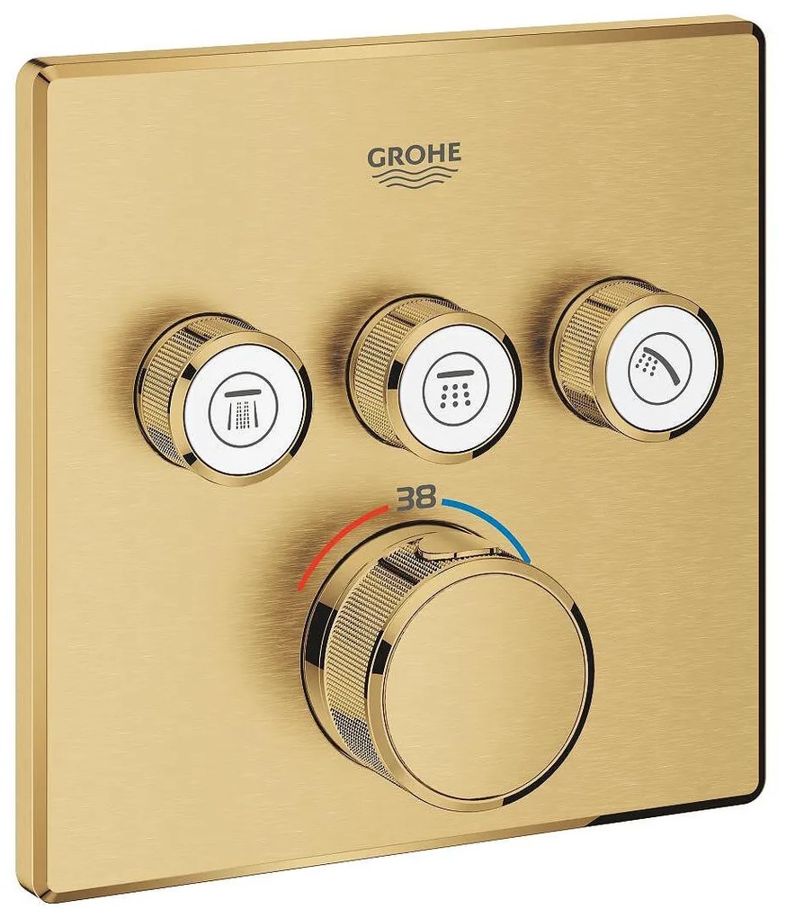 Термостат за вграждане, 29126GN0 Grohtherm SmartControl, Grohe, с 3 извода