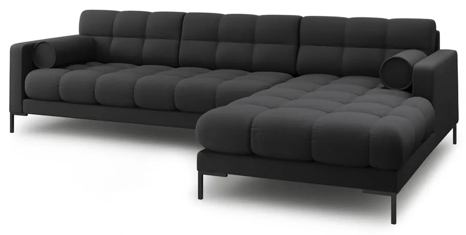 Тъмносив ъглов диван (десен ъгъл) Bali – Cosmopolitan Design