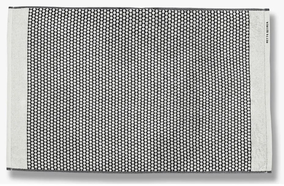 Черно-бяла текстилна постелка за баня 50x80 cm Grid - Mette Ditmer Denmark