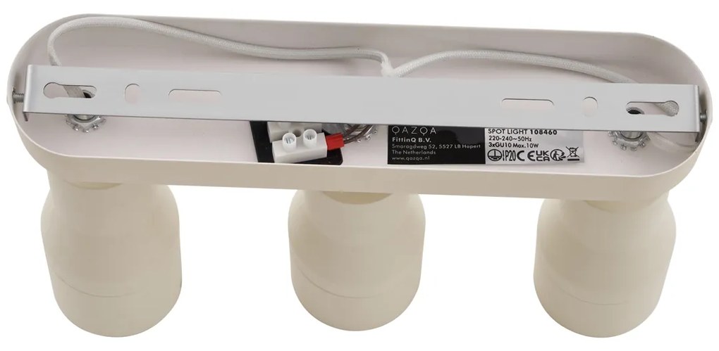 Кръгъл таванен прожектор бежов GU10 50mm 3-светлинен - Stanley