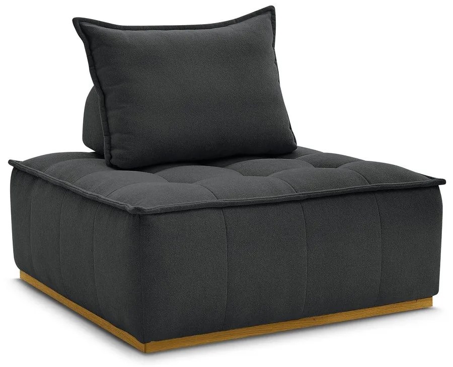 Тъмносиво шенилово кресло Elisa – Bobochic Paris