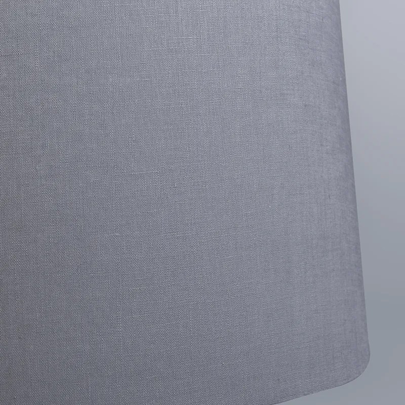 Ленен абажур тъмно сив кръгъл наклонен 45/40/25