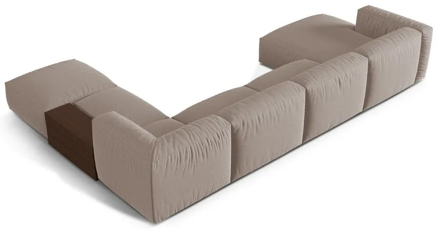 Бежов модулен ъглов диван (десен ъгъл/U форма) Martina – Micadoni Home