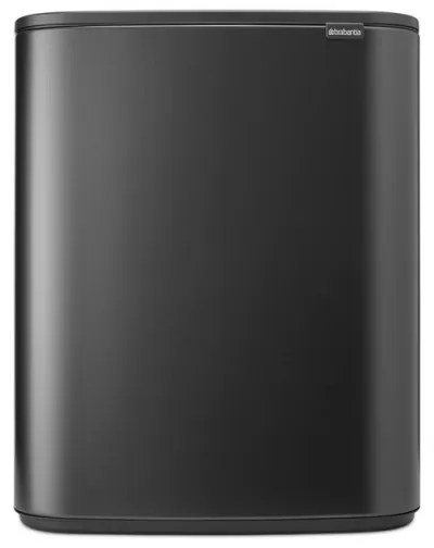 Кош за боклук Brabantia Bo Touch 1008858, 60 л, Плавно и безшумно отваряне, Голям отвор, Сив