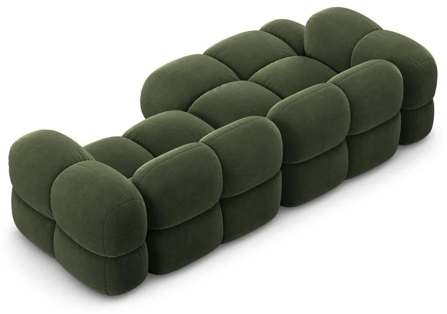 Зелен кадифен ъглов диван (ляв ъгъл) Loretto – Cosmopolitan Design