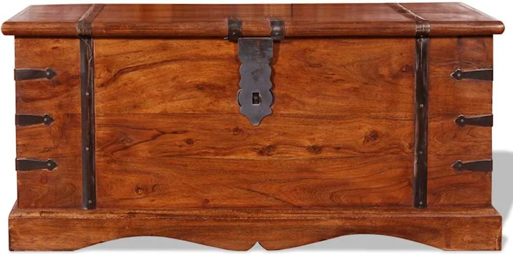 244049 vidaXL Сандък за съхранение, дърво масив