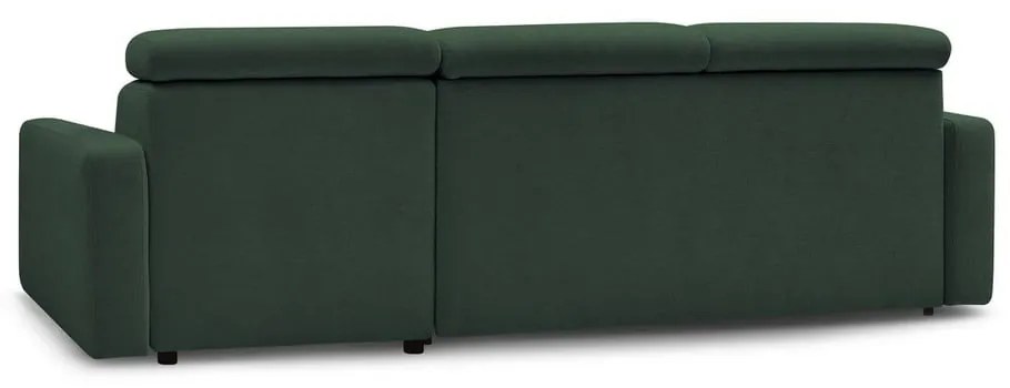 Тъмнозелен разтегателен ъглов диван (променлив) Monaco – Bobochic Paris