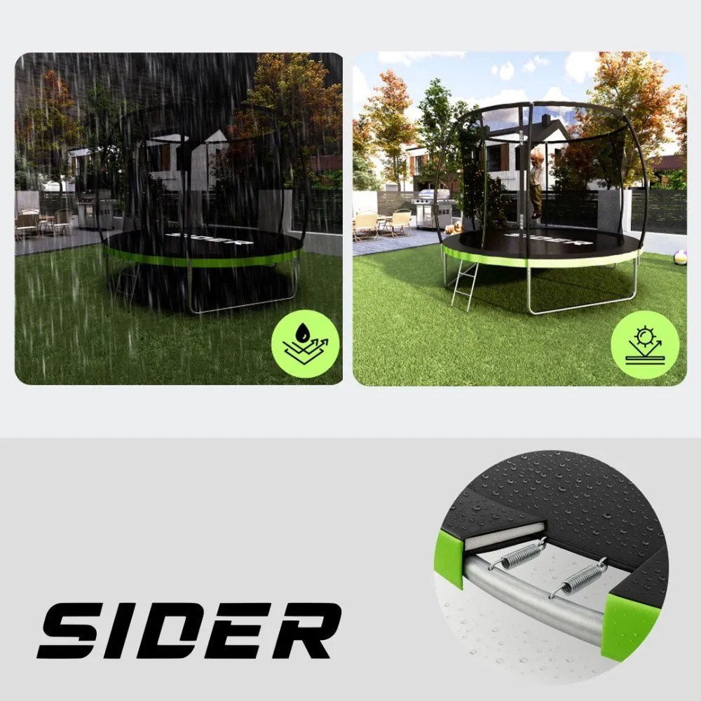Градински батут за деца SIDER 10FT - Ø 312 CM с вътрешна мрежа и стълба