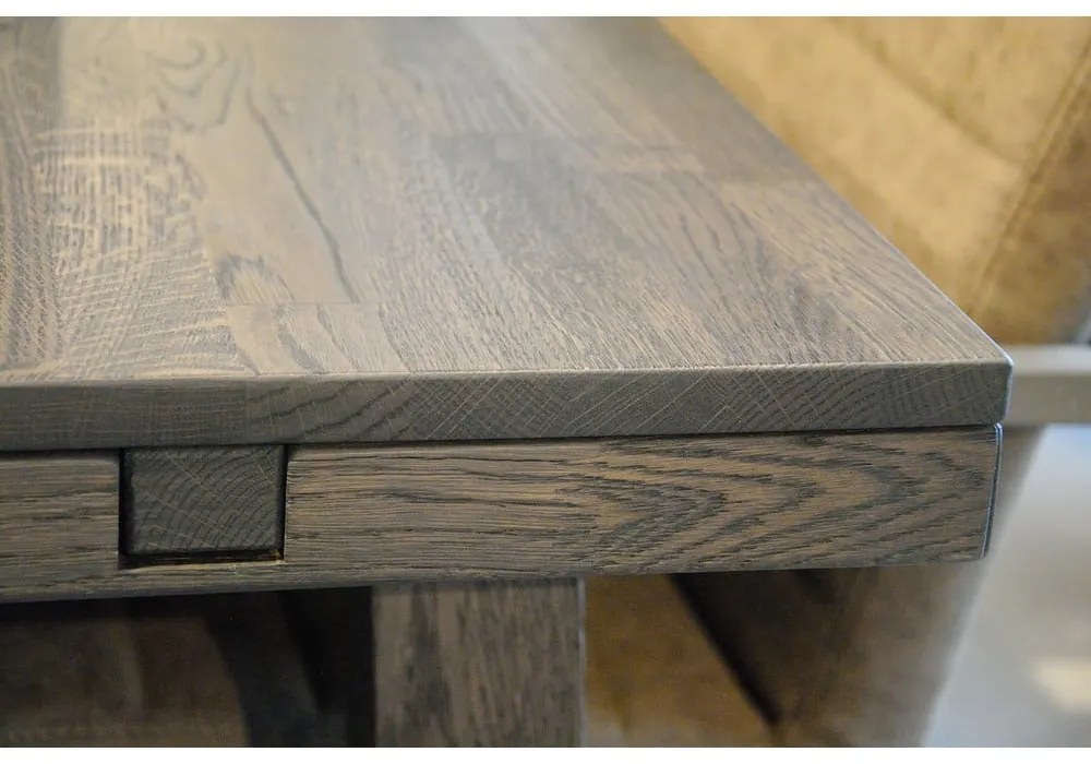 Тъмнокафява дъбова маса за хранене , 170 x 95 cm Brooklyn - Rowico