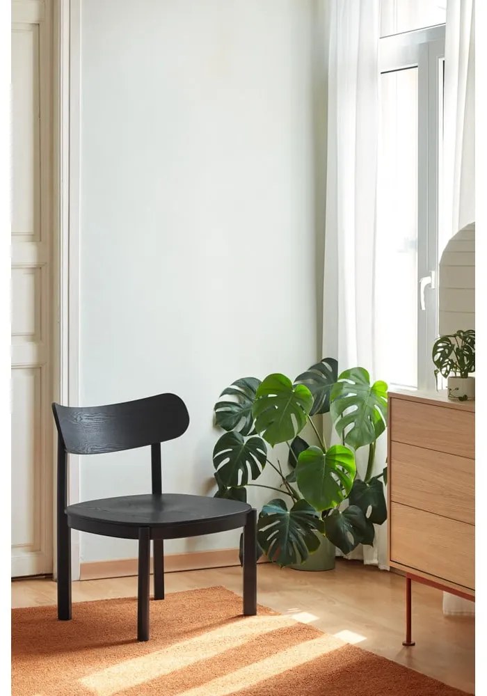 Черен трапезен стол в декор от пепел Nara - Teulat