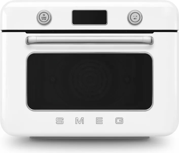 Мини фурна с комбинирана пара Smeg COF01WHEU, 1800 W, 10 функции, LCD дисплей, 40-230C, Бяла