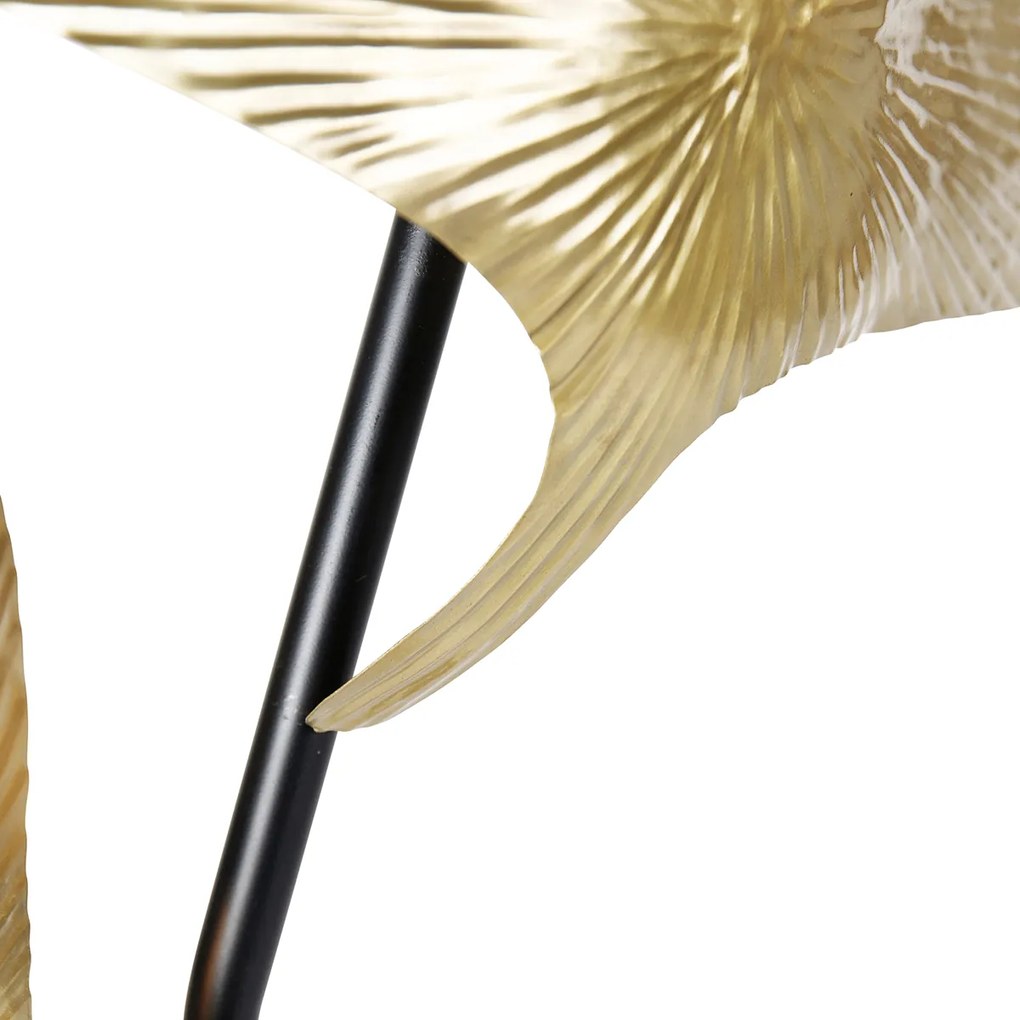 Ориенталска подова лампа месинг с черно 2-светлина - Louka