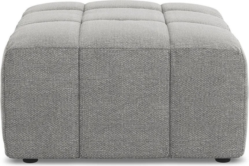 Сива табуретка от прежда с примки от букле Aloha – Makamii