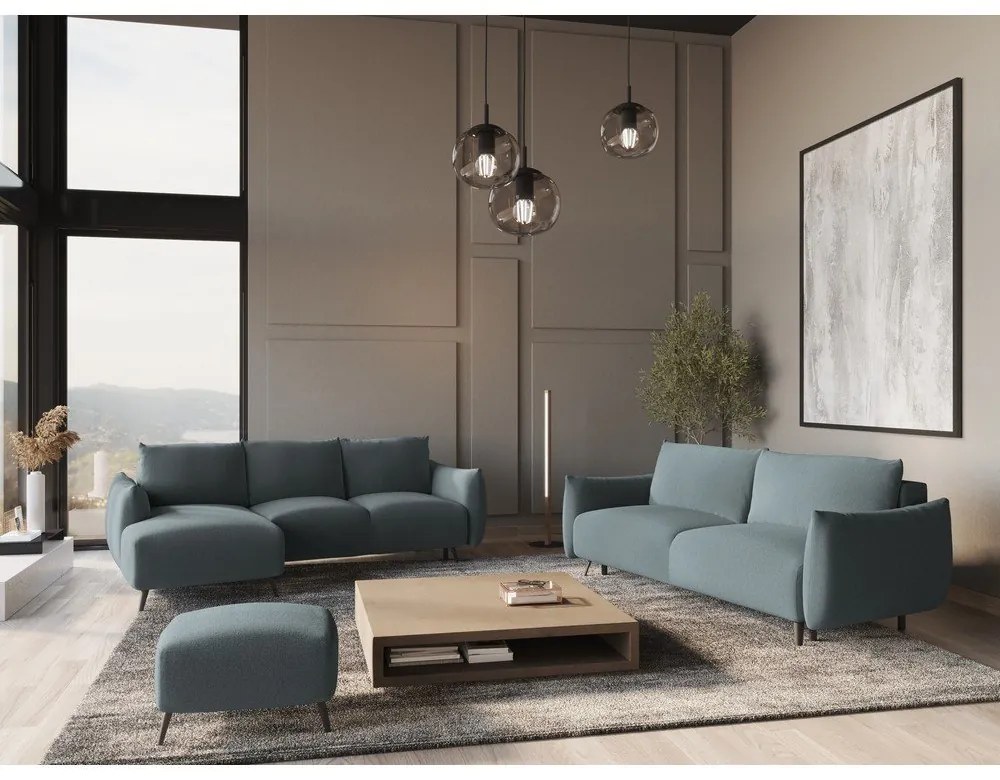 Светлосин ъглов диван (ляв ъгъл) Malie – Makamii