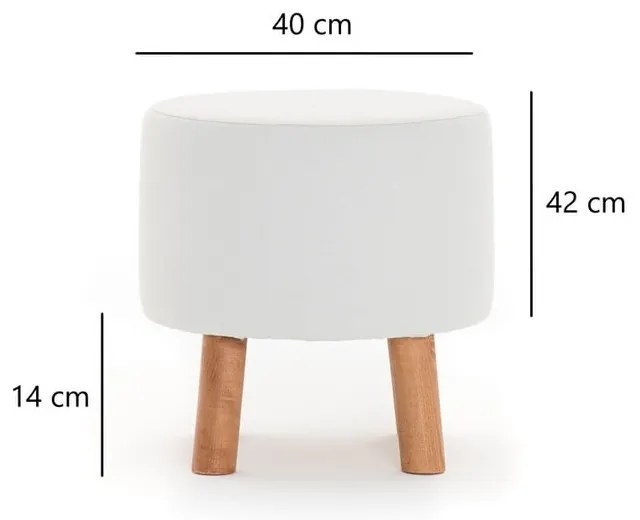 Бяла табуретка Silindir – Balcab Home
