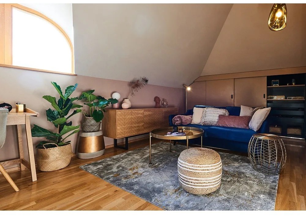 Сив килим Mesina Mustard, 80 x 150 cm - Universal