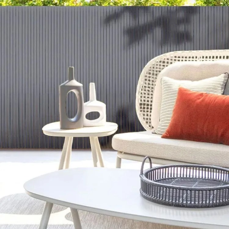 Реверсивен антрацитен PVC екран за балкони, огради и тераси Ширина: 1 м | Дължина: 5 м