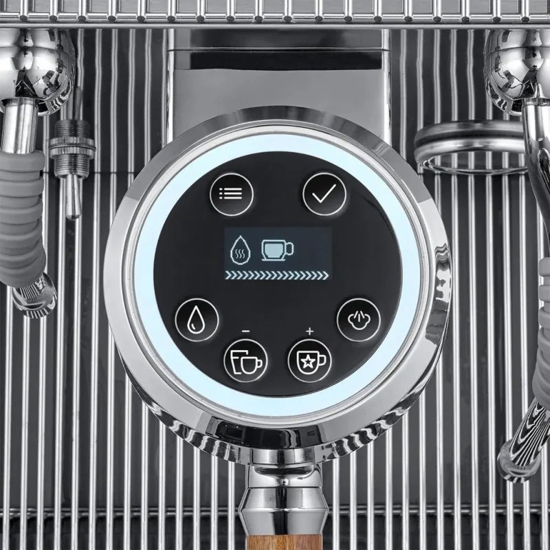 Еспресо машина Caso Design EspressoGourmet Advanced, 3000W, 19 bar, 2 л, ULKA, PID, Манометър, Полупрофесионална, Инокс