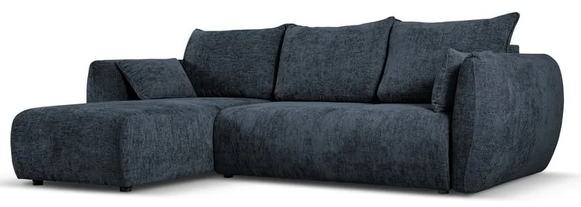 Тъмносин ъглов диван (ляв ъгъл) Matera - Cosmopolitan Design
