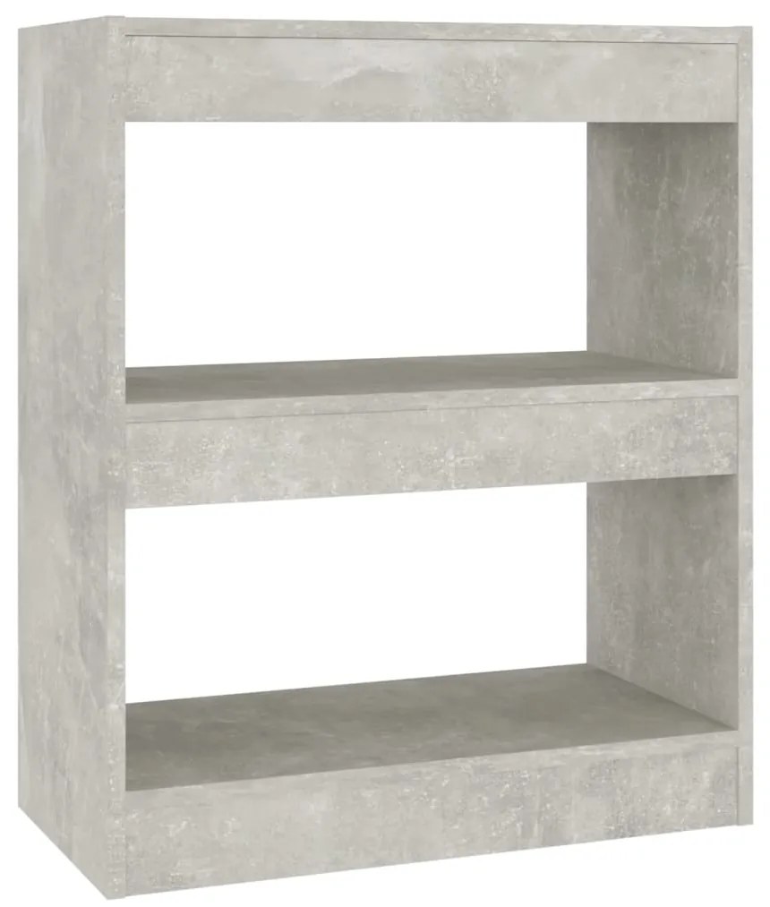 811650 vidaXL Библиотека/разделител за стая, бетонно сива, 60x30x72 см
