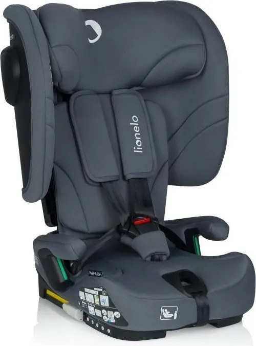 Lionelo - Сгъваемо автокресло NELLY i-Size 76-150 см графитено сиво