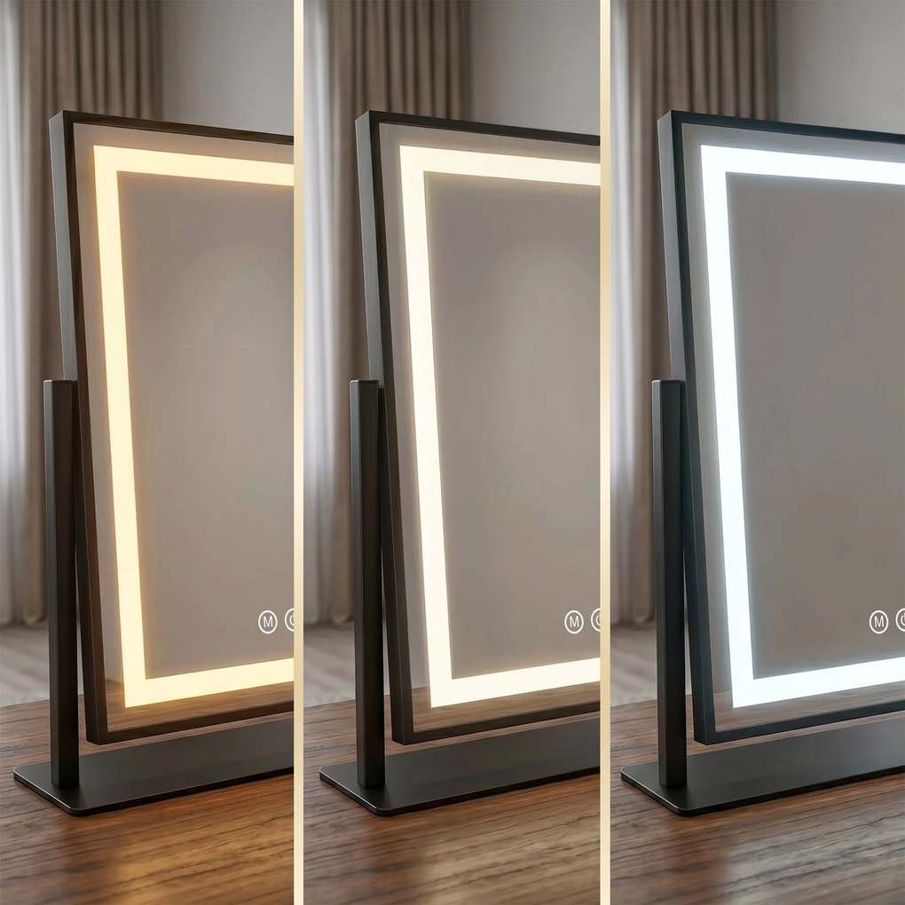 Огледало LED LUMI Black 30x40cm