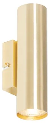 Модерна стенна лампа месинг 2-светлина - Jeana