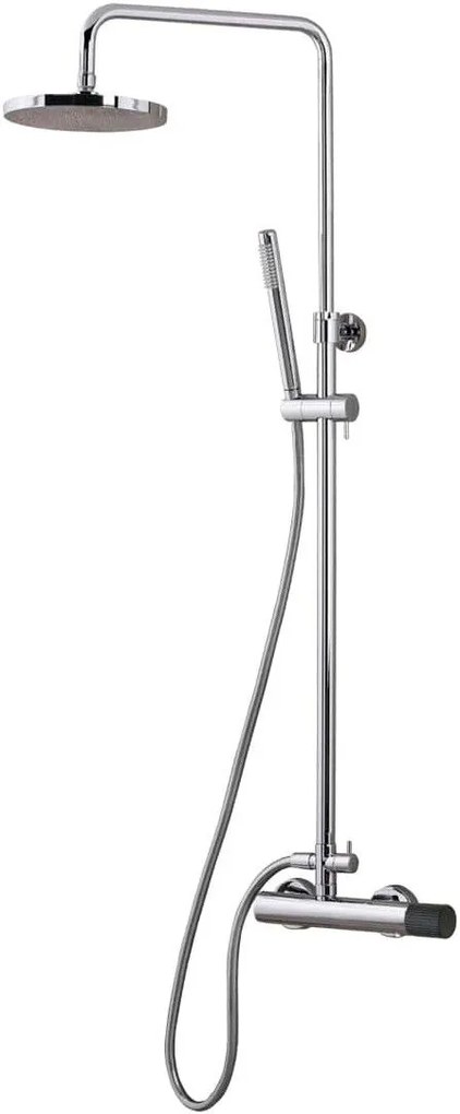 Душ батерия с глава и колона Oso-хром