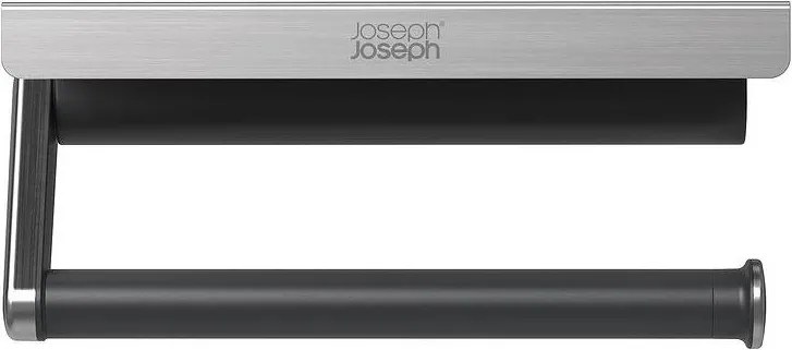Стенен пластмасов държач за кухненска хартия в сребрист цвят RollGrip – Joseph Joseph
