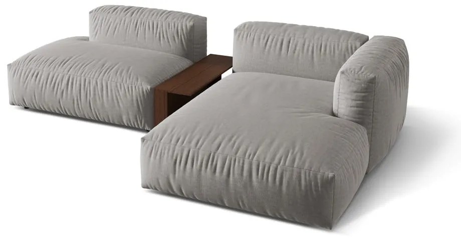 Светлосив модулен ъглов диван (десен ъгъл) Martina – Micadoni Home