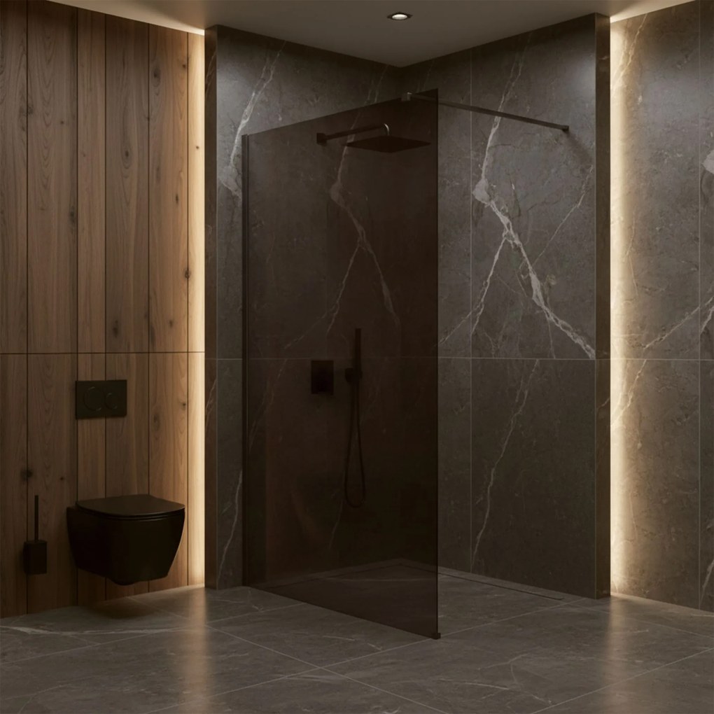 Параван за душ Rea Flexi Brown / Titan 80