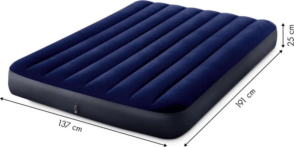 Двоен надуваем матрак за дома и къмпинг Intex 64758 — 191x137x25 см
