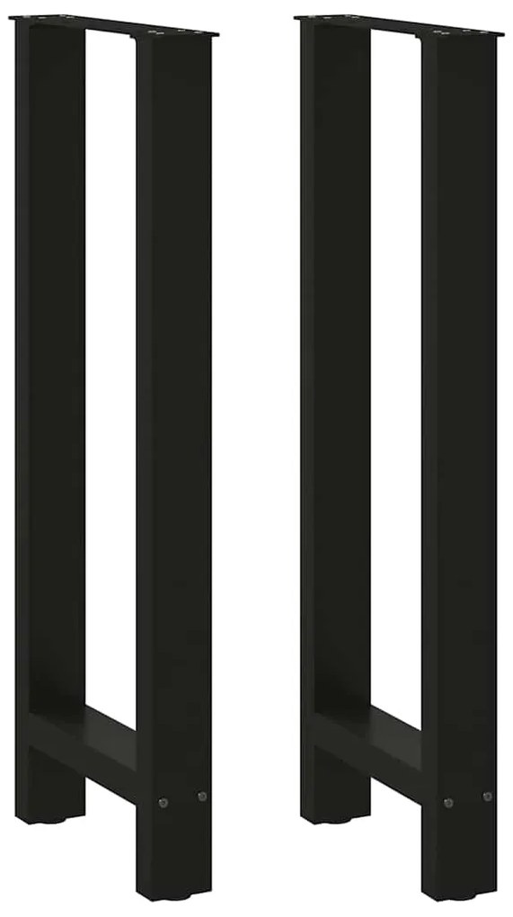 4013336 vidaXL Крака за бар маса, черни, 2 бр., 40 x (100-101) см, стомана