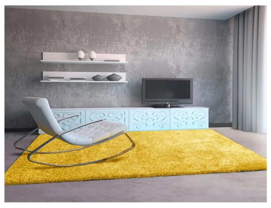 Жълт килим Aqua Liso, 67 x 125 cm - Universal